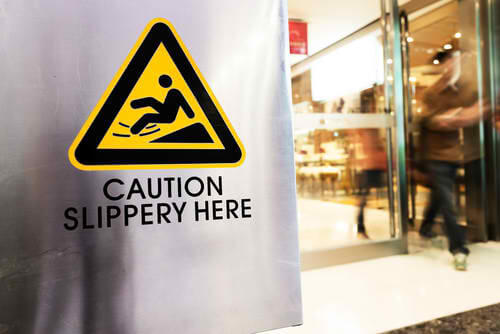 slip and fall caution