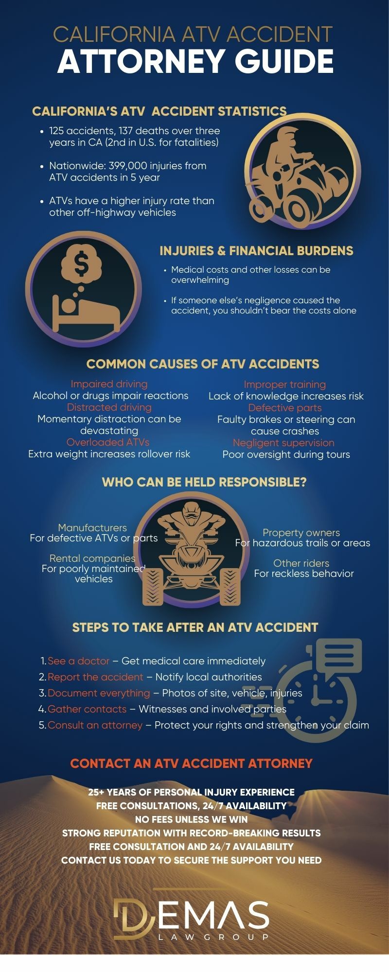 ATV accident attorney Sacramento Demas Law Group